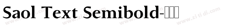 Saol Text Semibold字体转换